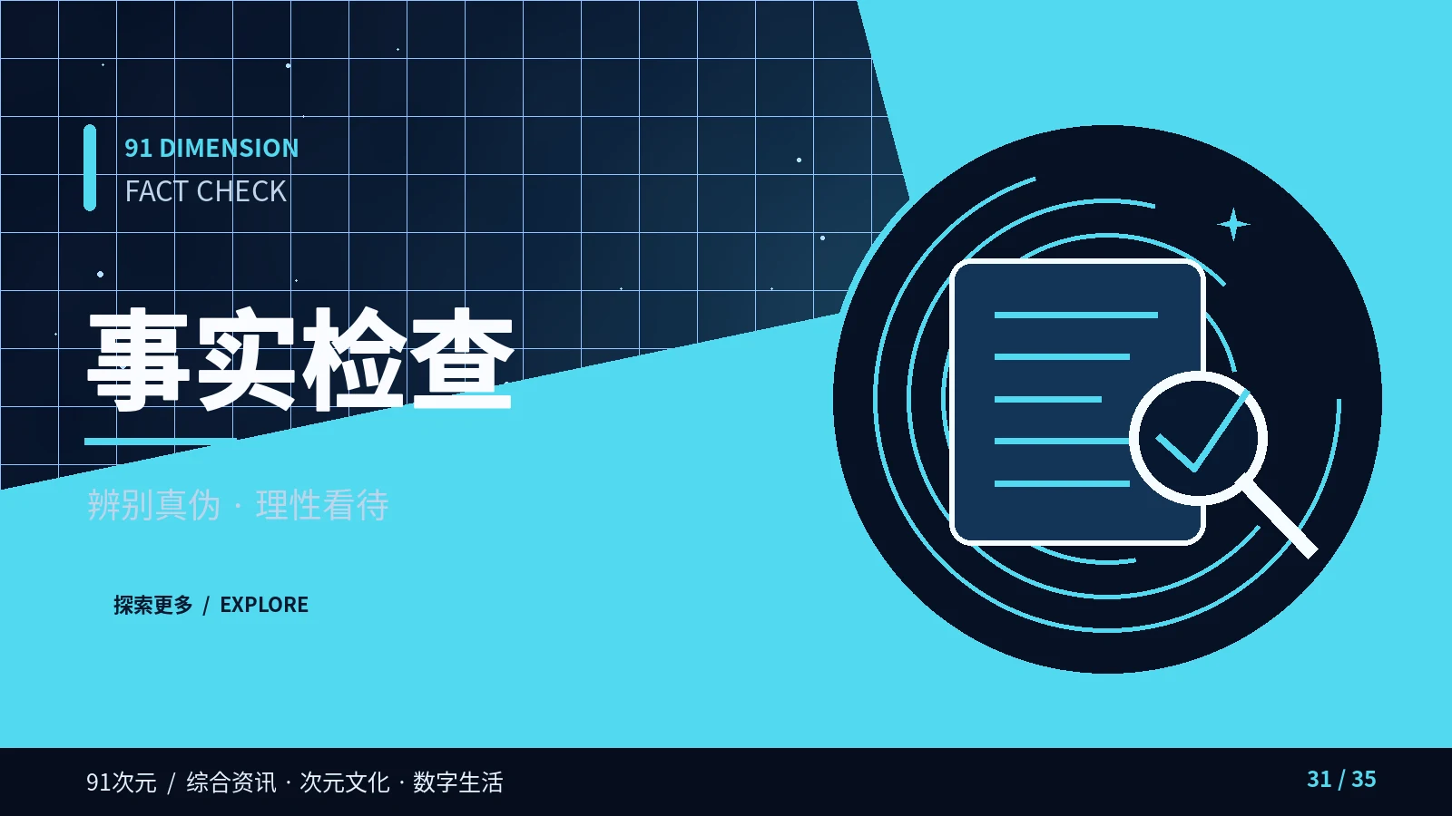 事实检查主题视觉